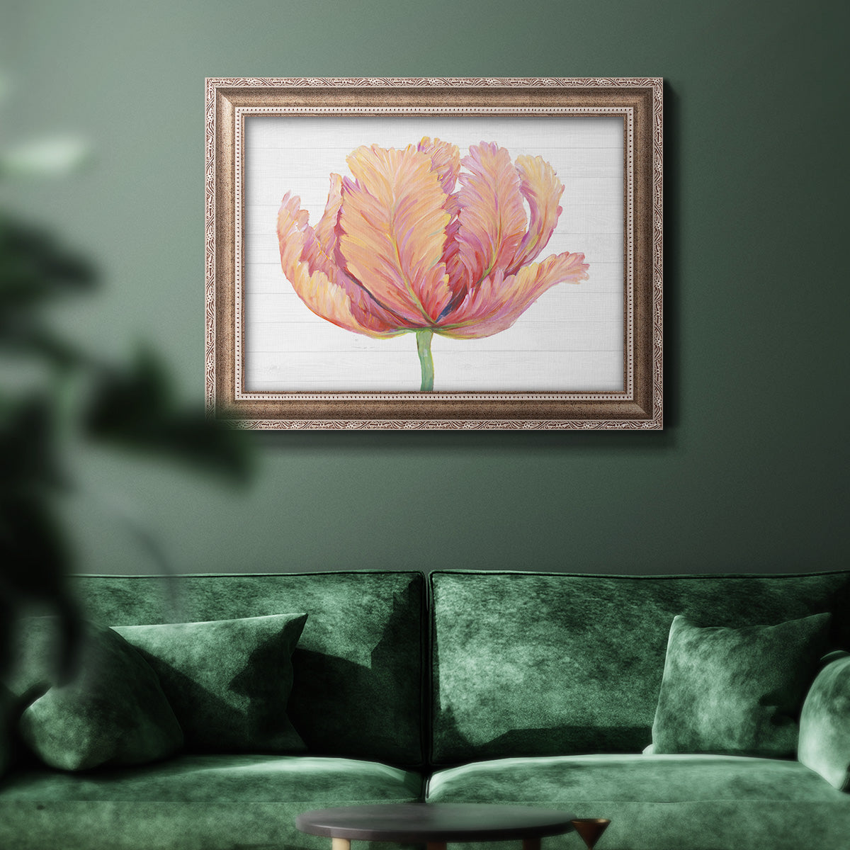 Single Pink Bloom I Premium Framed Canvas- Ready to Hang