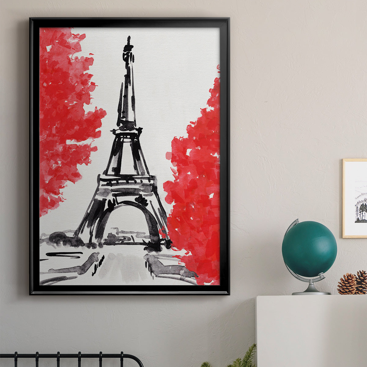 Day in Paris II - Modern Framed Canvas Print