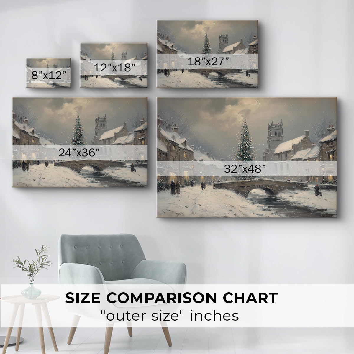 Midnight of Pale Winter Midwinter - Canvas Art Print