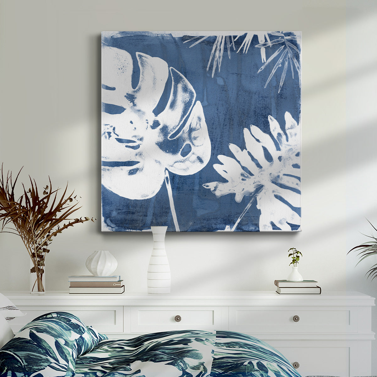 Tropical Indigo Impressions I - Canvas Art Print