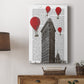 Flat Iron Building and Red Hot Air Balloons Premium Gallery Wrapped Canvas - Ready to Hang