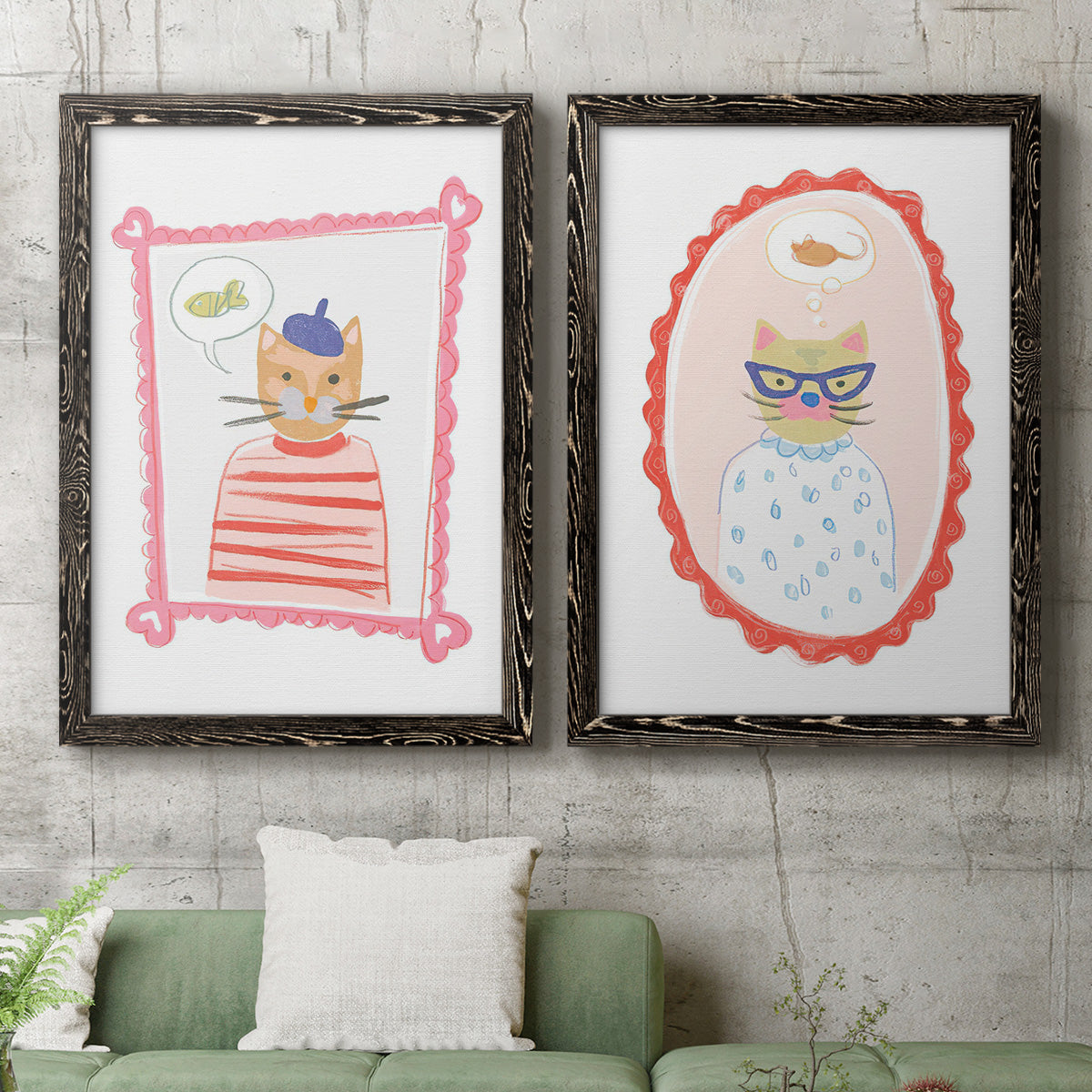 Cameo Characters I - Premium Framed Canvas 2 Piece Set - Ready to Hang