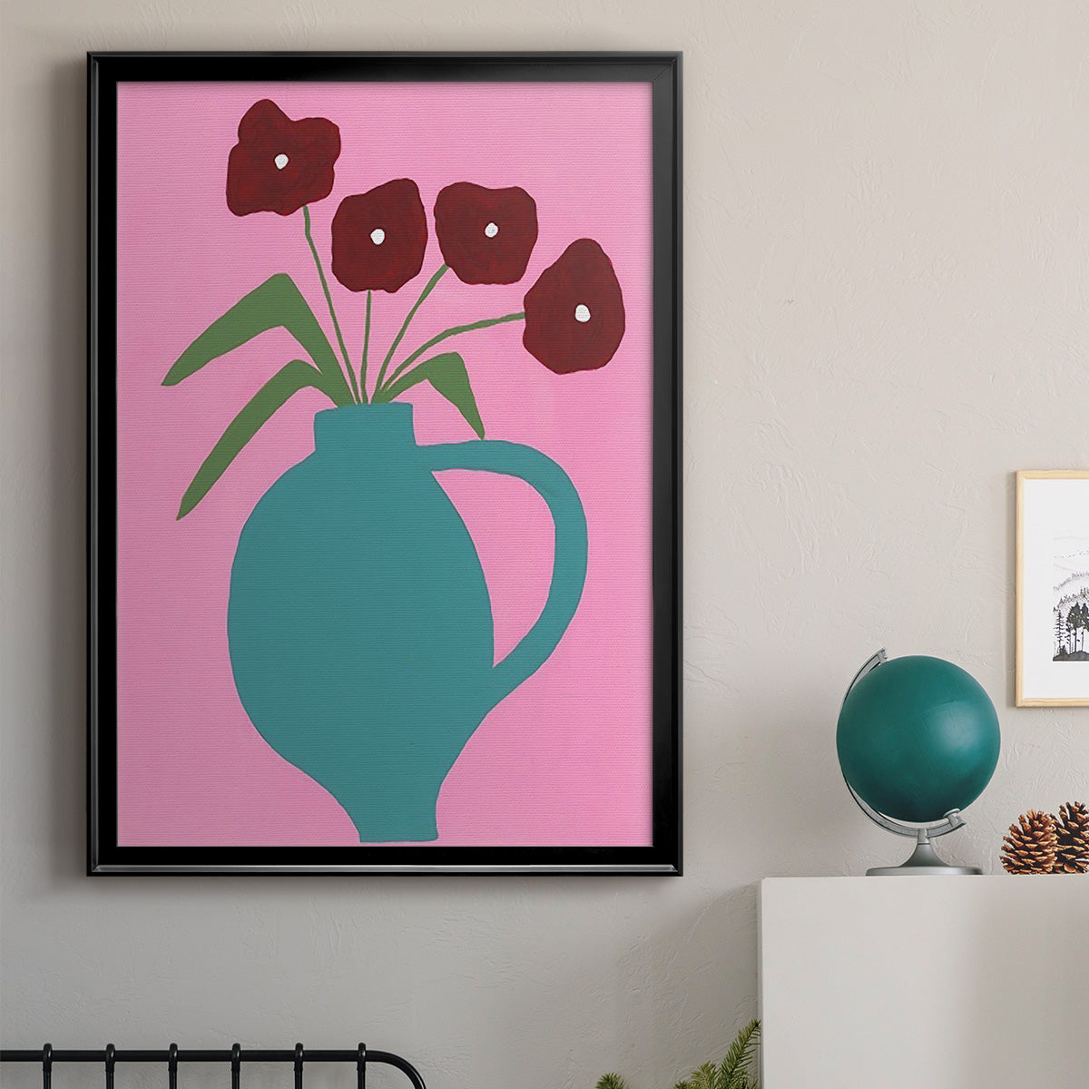 Modern Blooms IV - Modern Framed Canvas Print