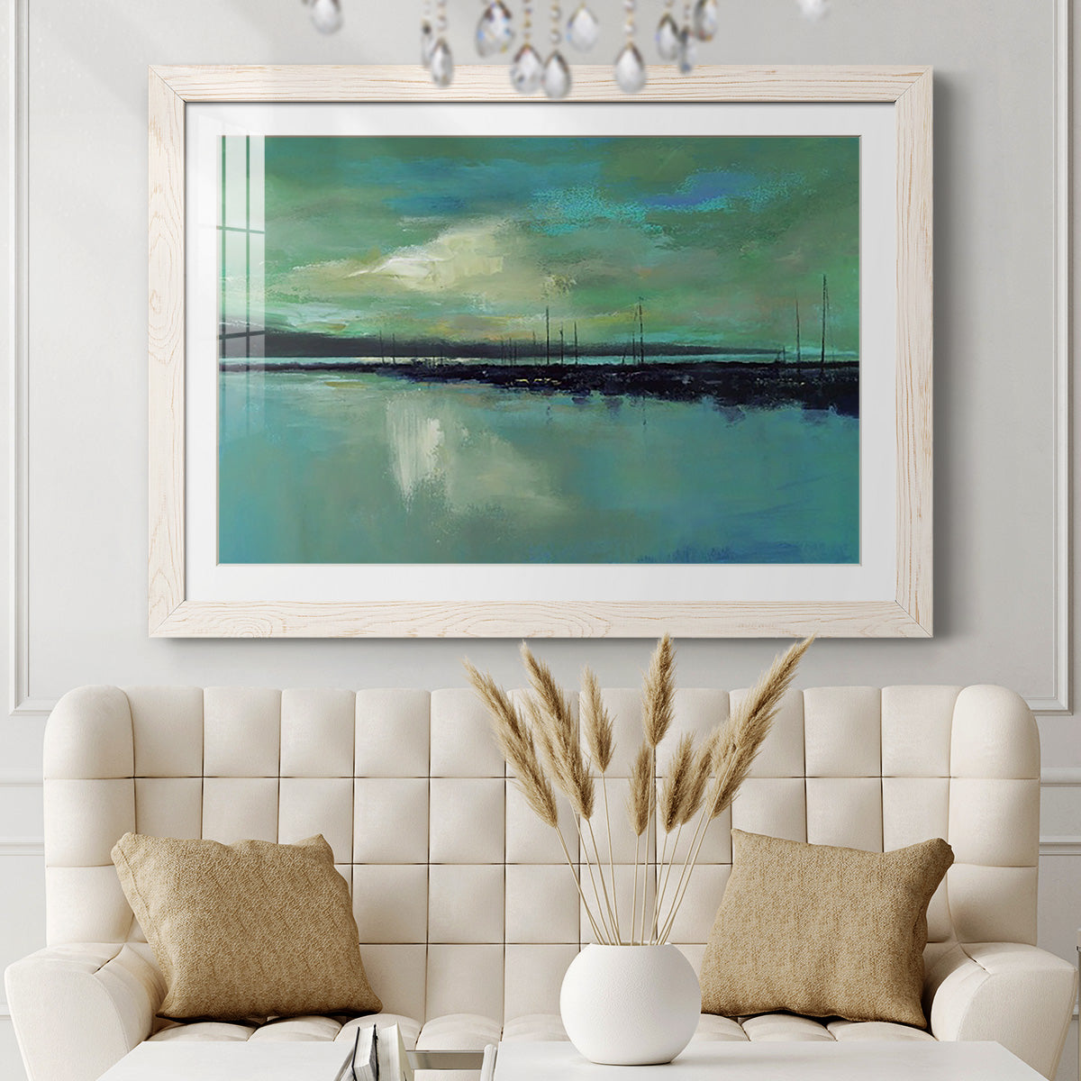 Harbor Light - Barnwood Framed Art Print
