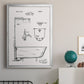 Vintage Bath I - Modern Framed Canvas Print