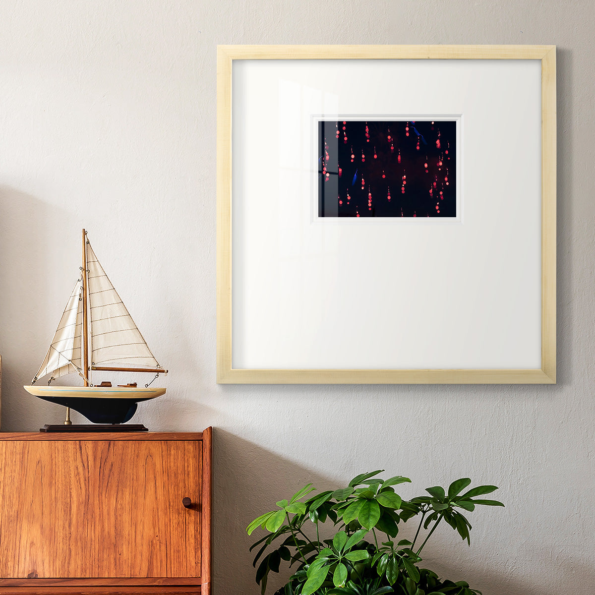 Crimson Constellation- Premium Framed Print Double Matboard