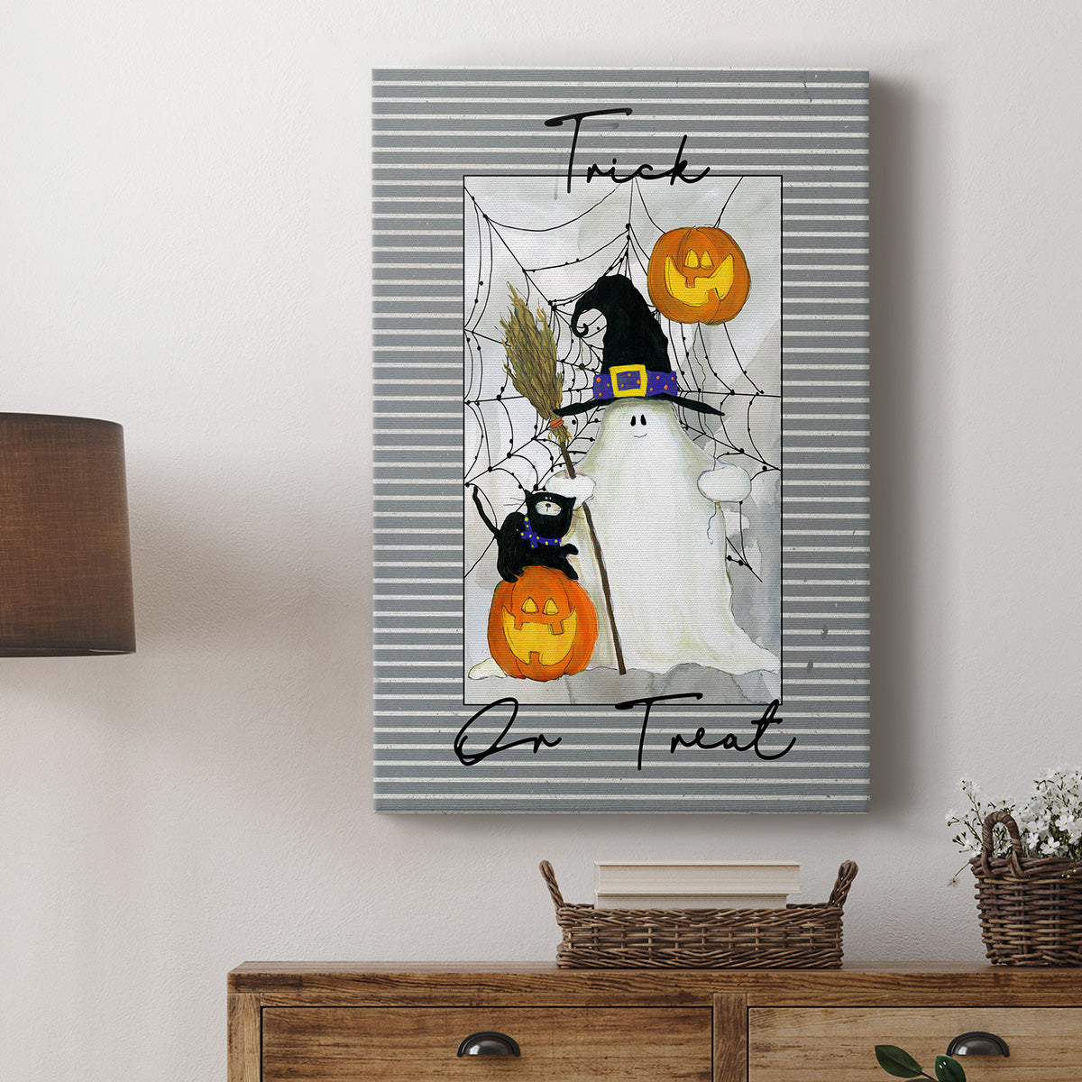 Trick or Treat Ghost Premium Gallery Wrapped Canvas - Ready to Hang