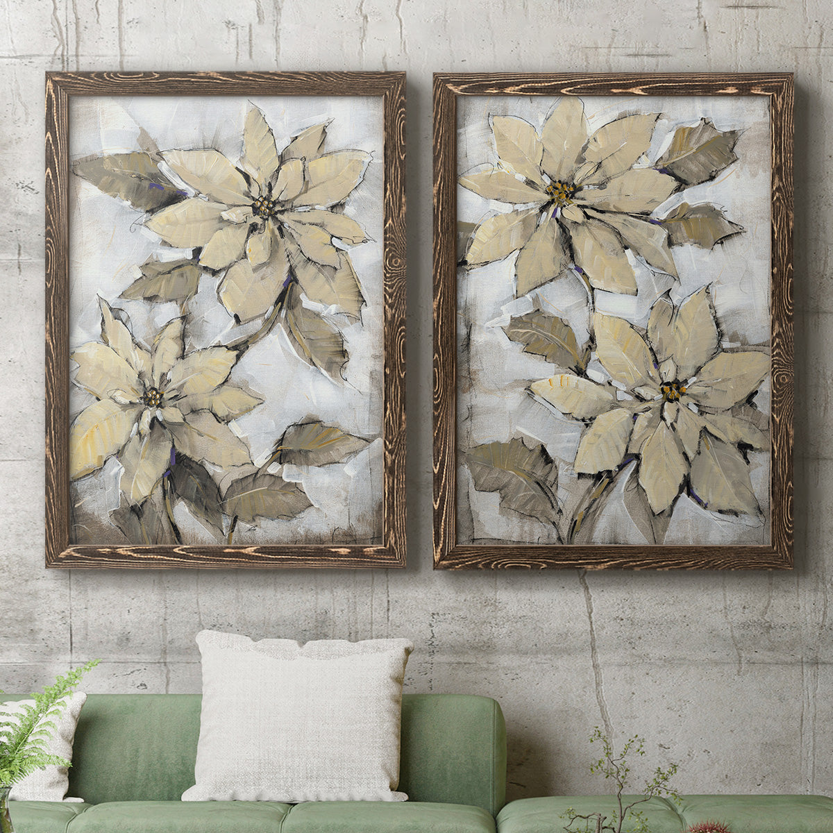 Poinsettia Study I - Premium Framed Canvas - Ready to Hang