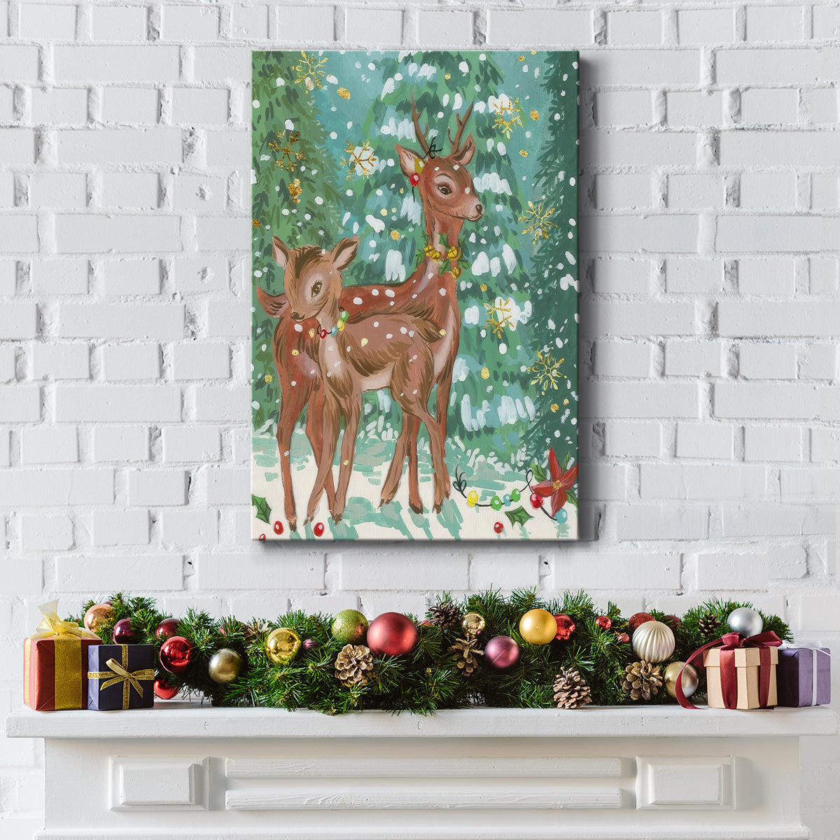 Doe and Fawn II - Gallery Wrapped Canvas