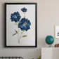 Blue Mums - Modern Framed Canvas Print