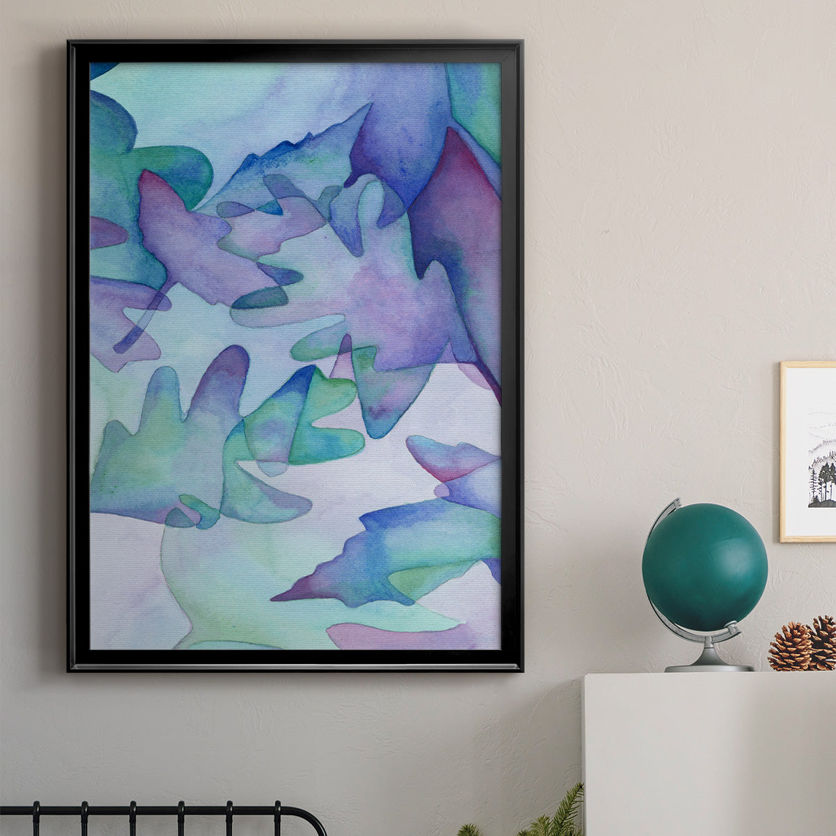 Fallen Leaves - Modern Framed Canvas Print