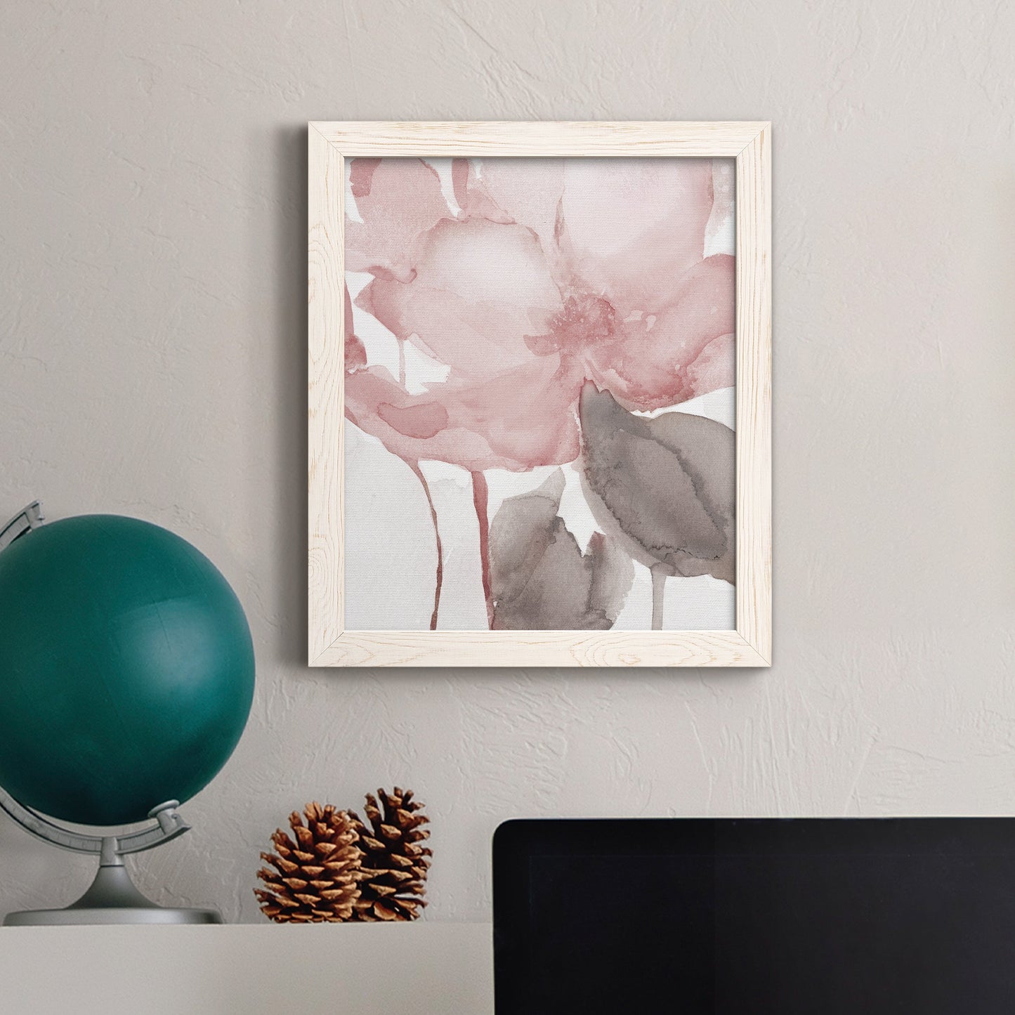 Blush Bloom II - Premium Canvas Framed in Barnwood - Ready to Hang