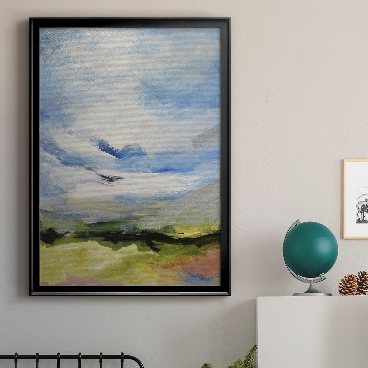 Around The Clouds IV - Modern Framed Canvas Print