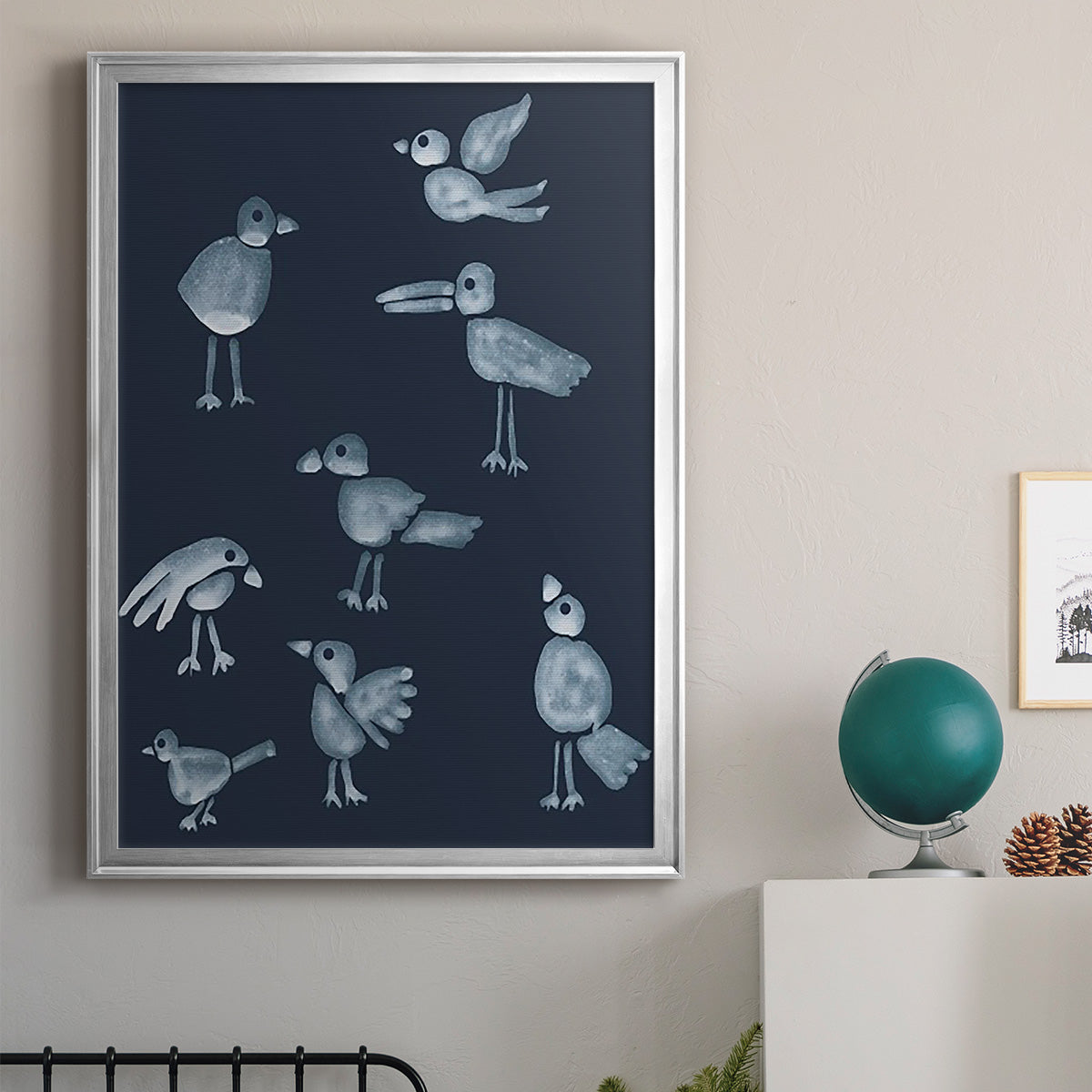 Flock I - Modern Framed Canvas Print