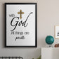 All Things Possible Gold - Modern Framed Canvas Print