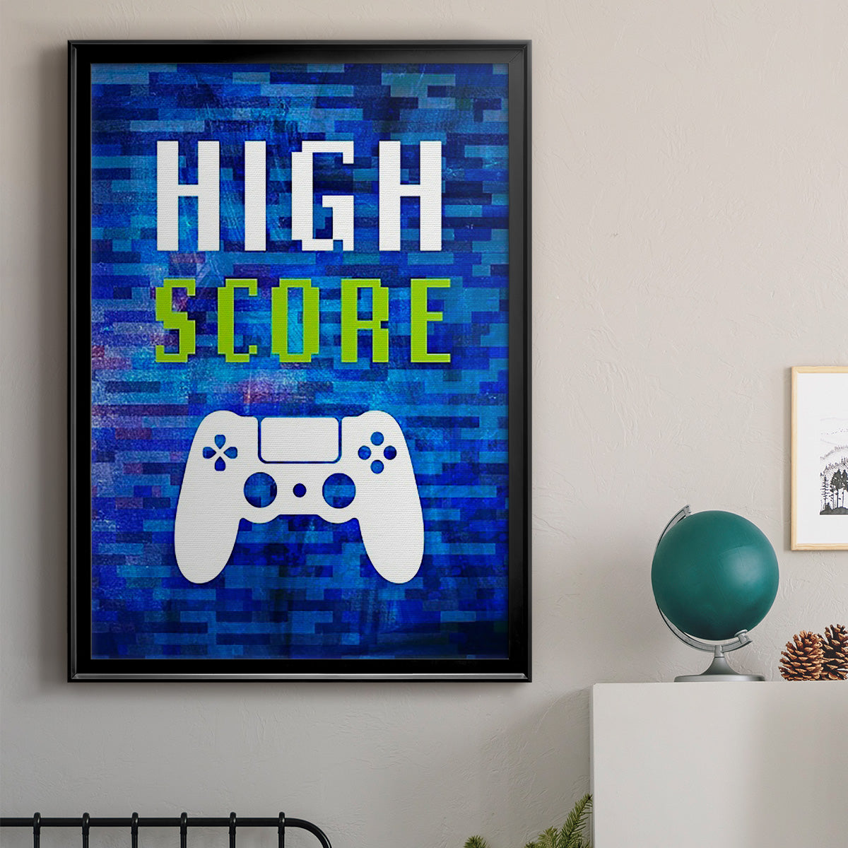 It's Game On I - Modern Framed Canvas Print