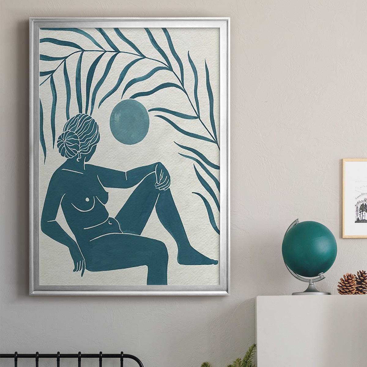 Moon Gazer I - Modern Framed Canvas Print