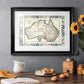 Bordered Map of Australia - Modern Framed Art Print