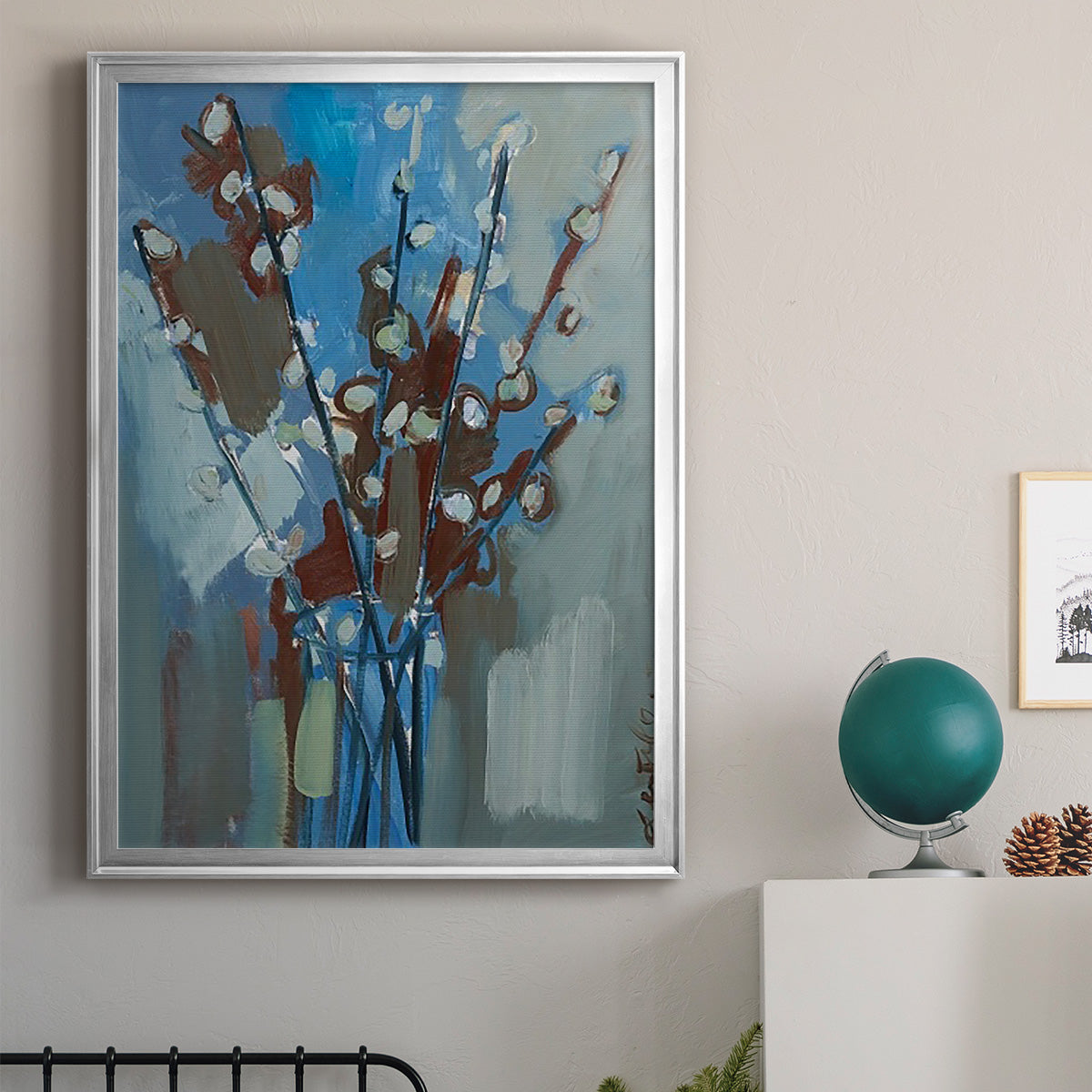 Winter Willow I - Modern Framed Canvas Print