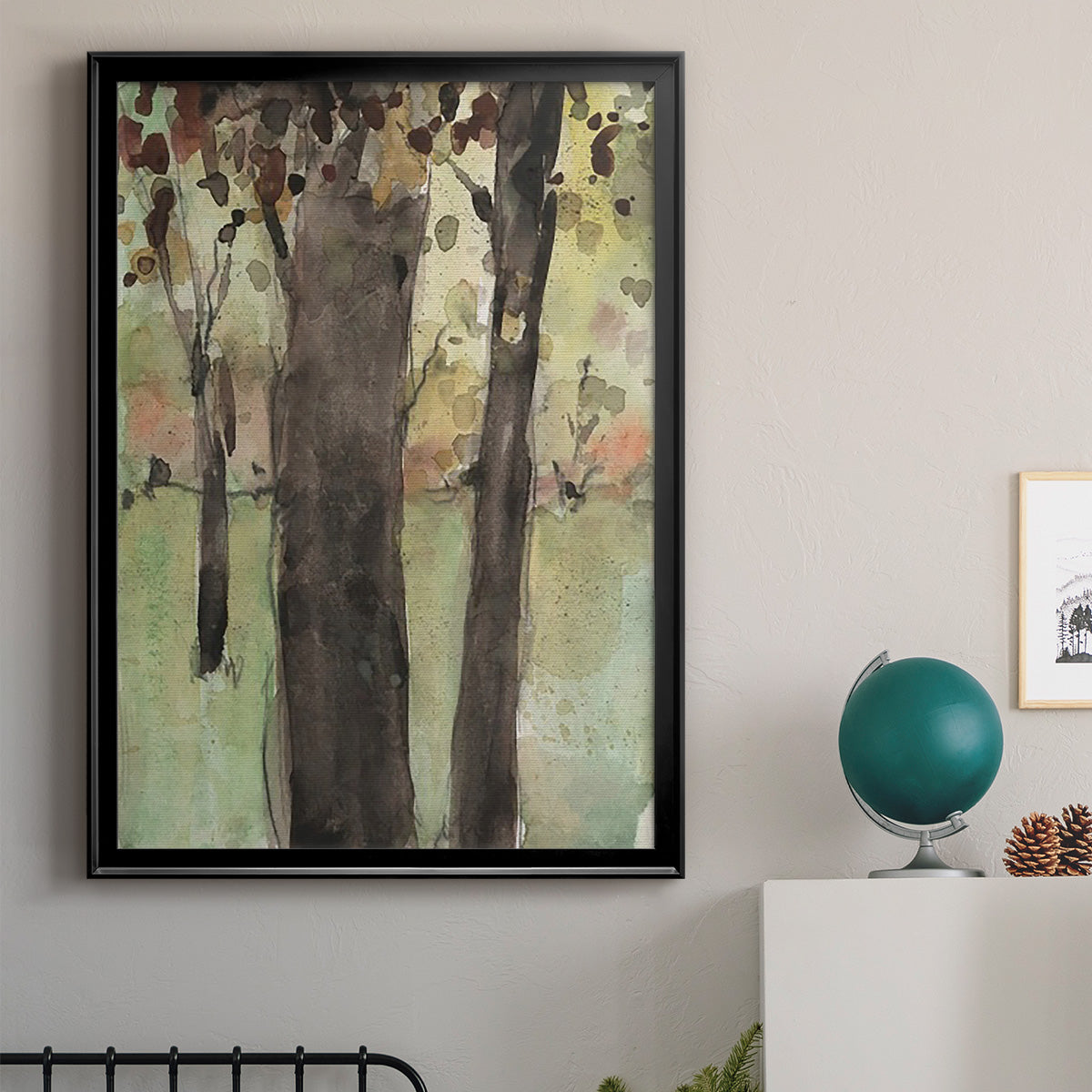 Under the Tree Confetti II - Modern Framed Canvas Print