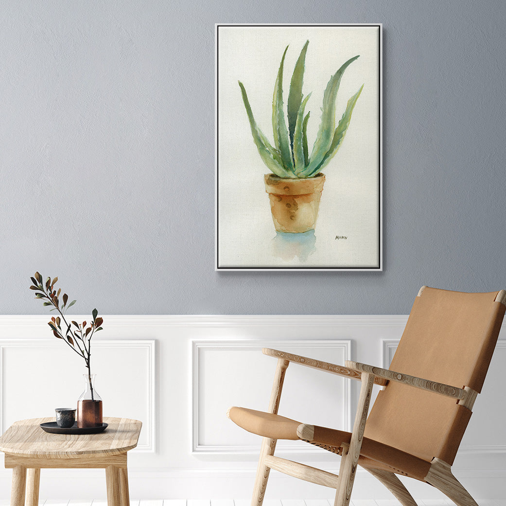 Succulent IV - Framed Premium Gallery Wrapped Canvas L Frame - Ready to Hang