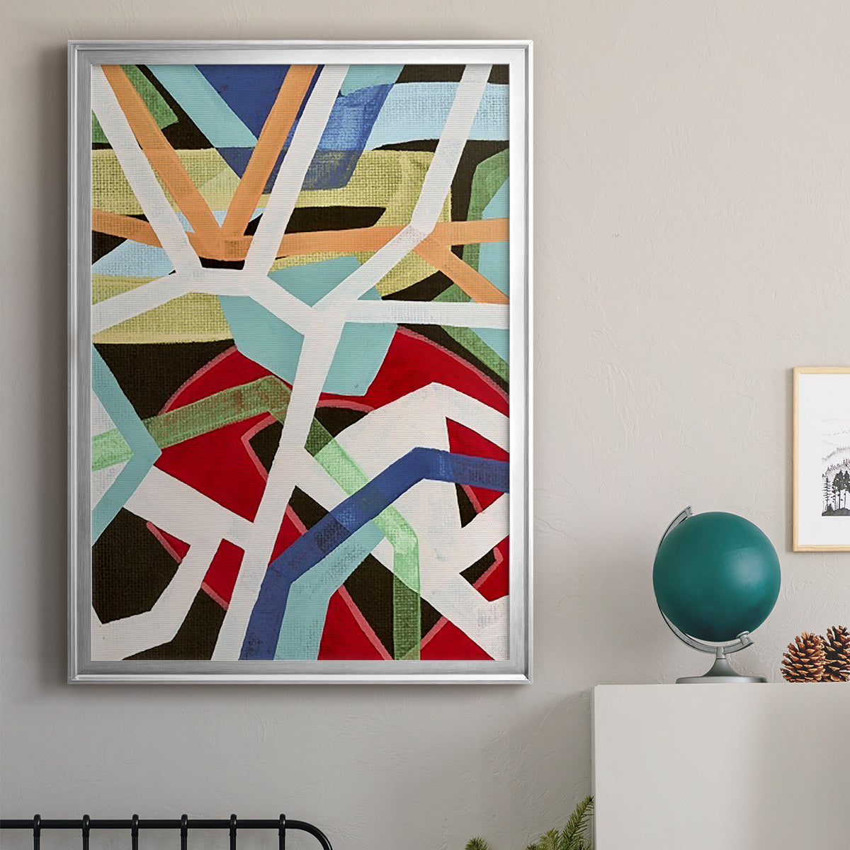 Magnetic Color II - Modern Framed Canvas Print