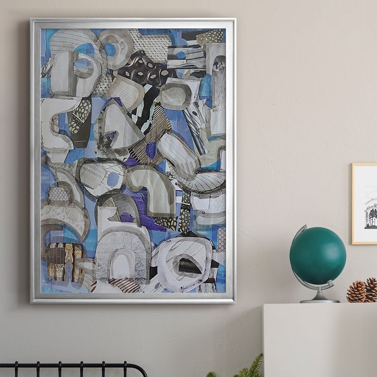 Mediterranean Port I - Modern Framed Canvas Print