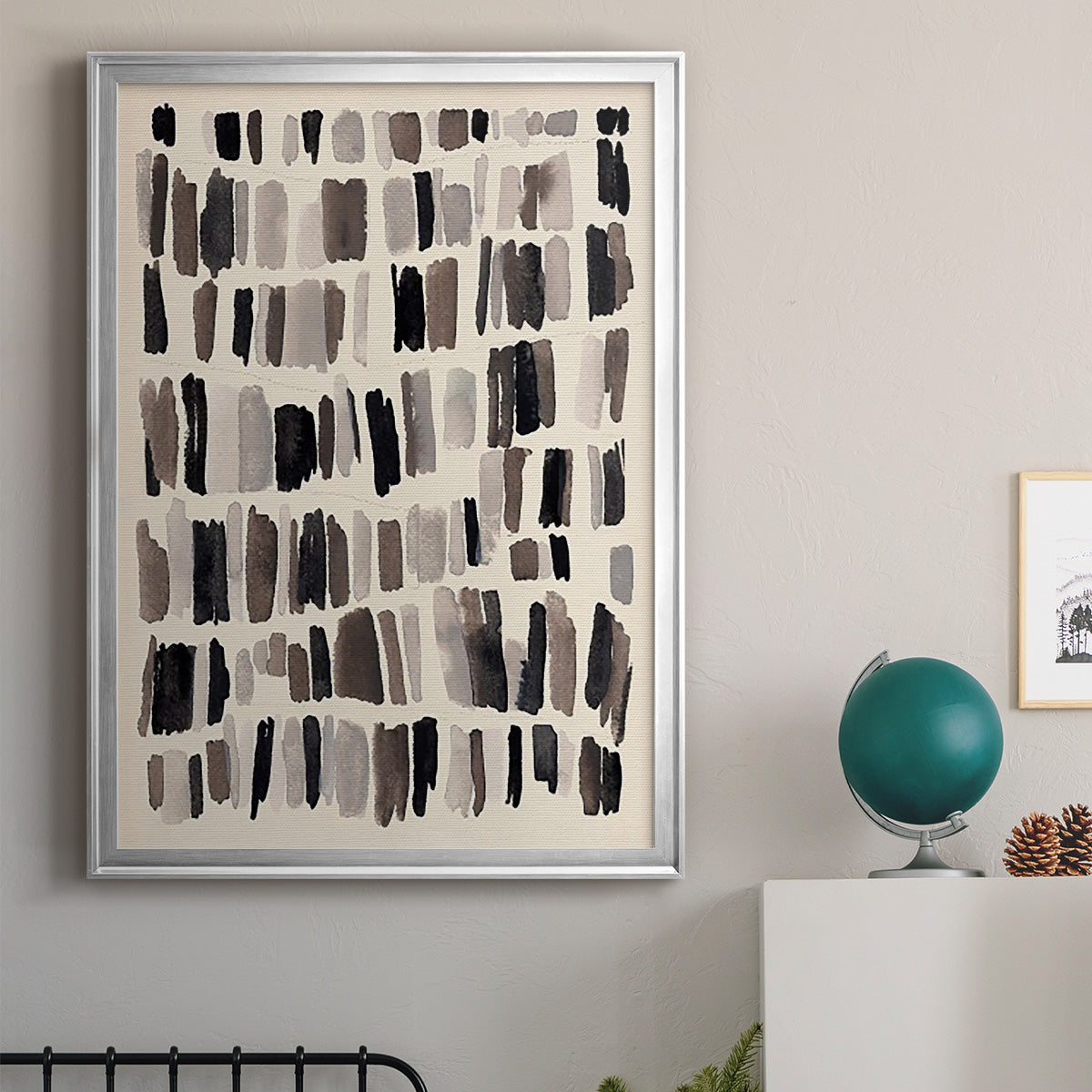 Chalk and Flint II - Modern Framed Canvas Print