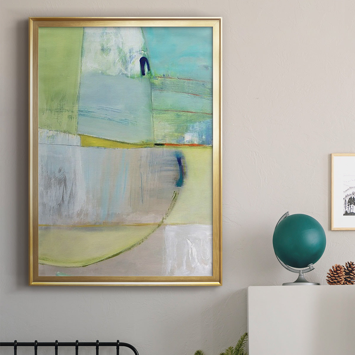 Incoming - Modern Framed Canvas Print