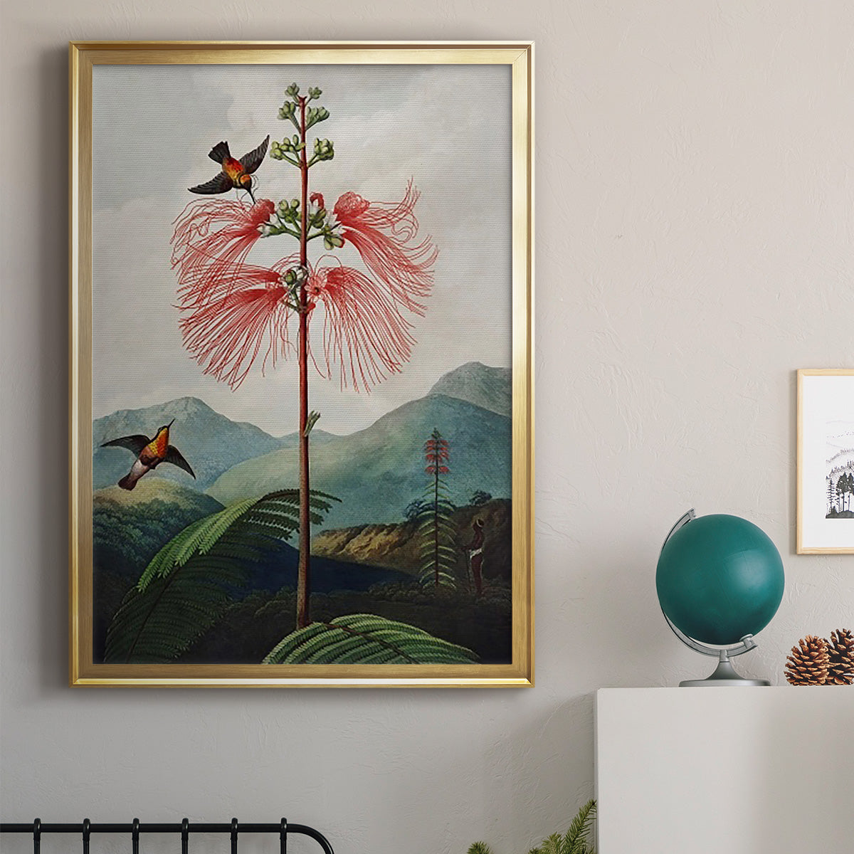 Temple of Flora VIII - Modern Framed Canvas Print