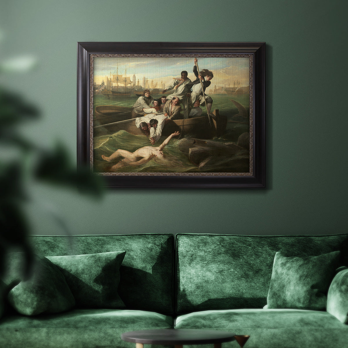 Watson and the Shark - Ornate Framed Canvas Print