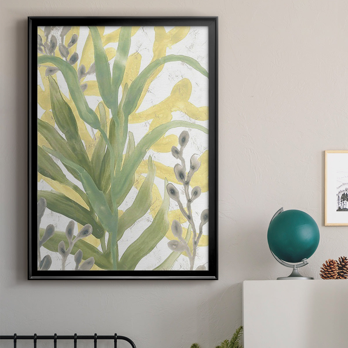 Sea Grass Fresco IV - Modern Framed Canvas Print