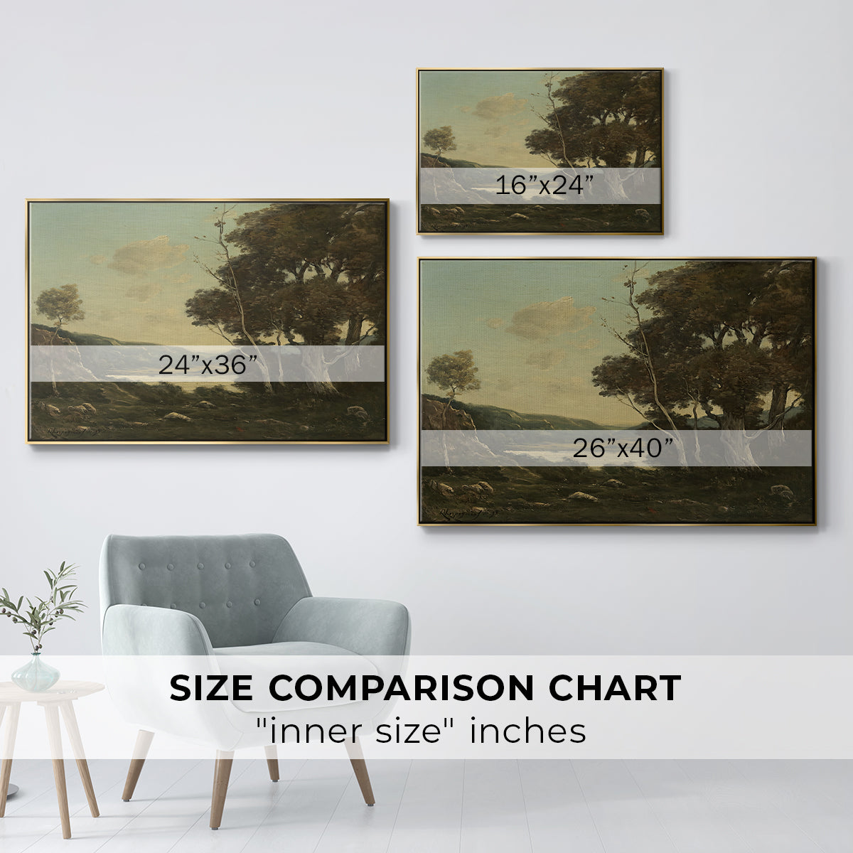 Landscape, 1898 - Floater Framed Canvas Print