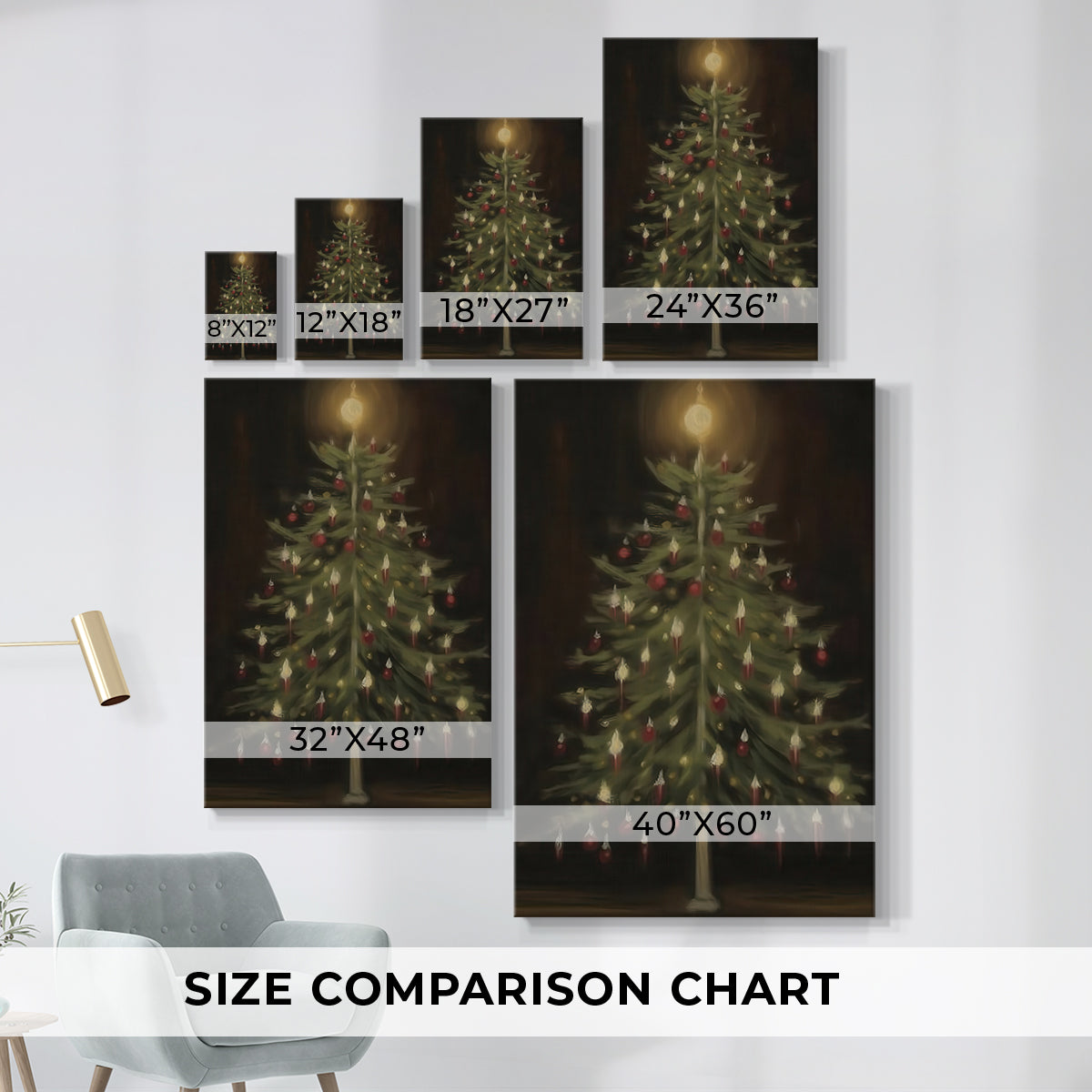 Night of Amber Village - Canvas Art Print