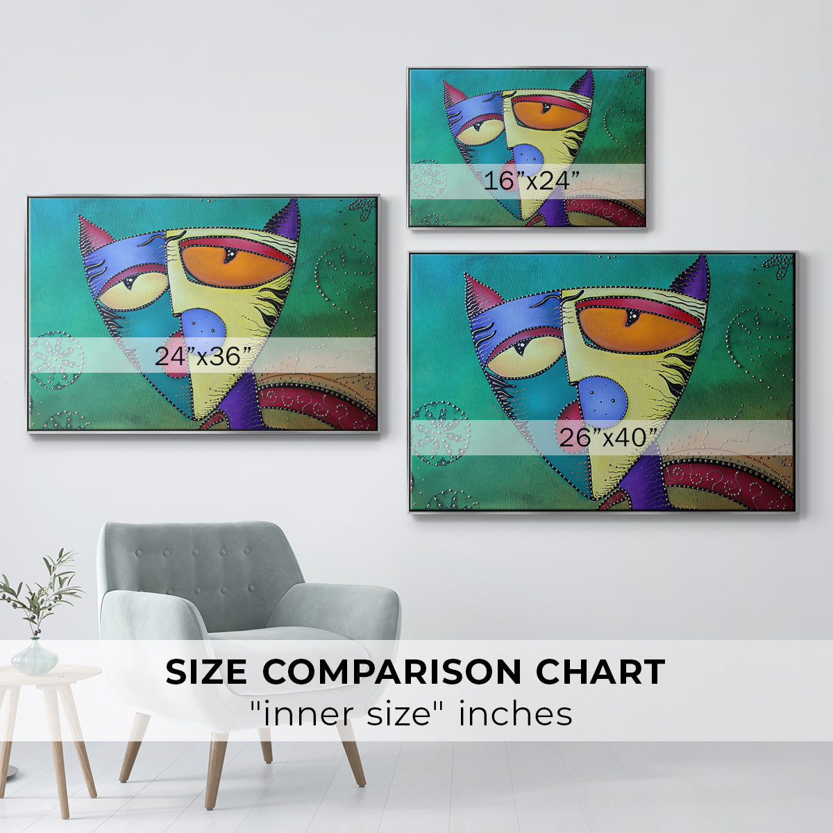 Celestial Cat - Floater Framed Canvas Print