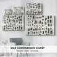 Modern abstract art composition featuring contrasting black and white shapes on canvas