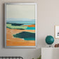 Aqua and Orange II - Modern Framed Canvas Print