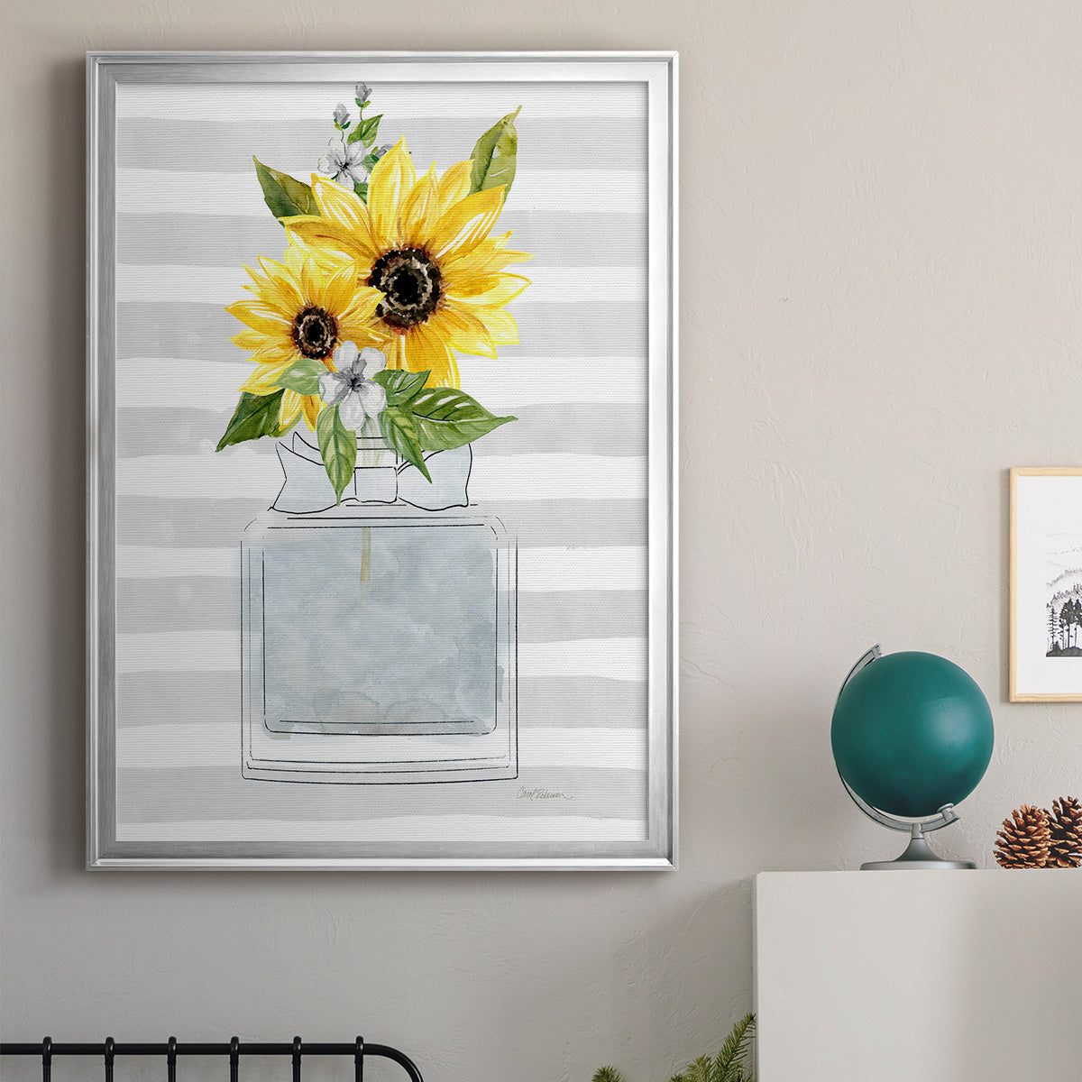 Sunflower Perfume II - Modern Framed Canvas Print