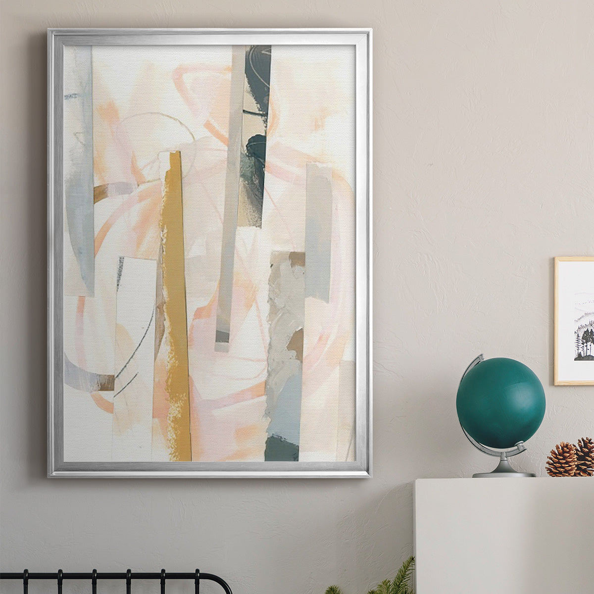 Melon Litmus I - Modern Framed Canvas Print