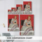 Size comparison chart for canvas art prints, showing multiple size options.