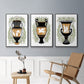 Greek Vases I - Framed Premium Gallery Wrapped Canvas L Frame 3 Piece Set - Ready to Hang