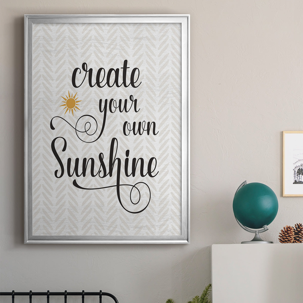 Create Your Own Sunshine - Modern Framed Canvas Print