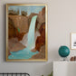 Turquoise Falls II - Modern Framed Canvas Print