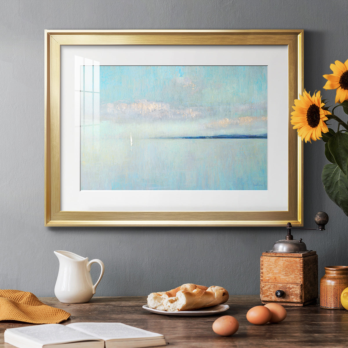 Sunrise Haze - Modern Framed Art Print