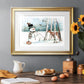Snow Friends - Modern Framed Art Print