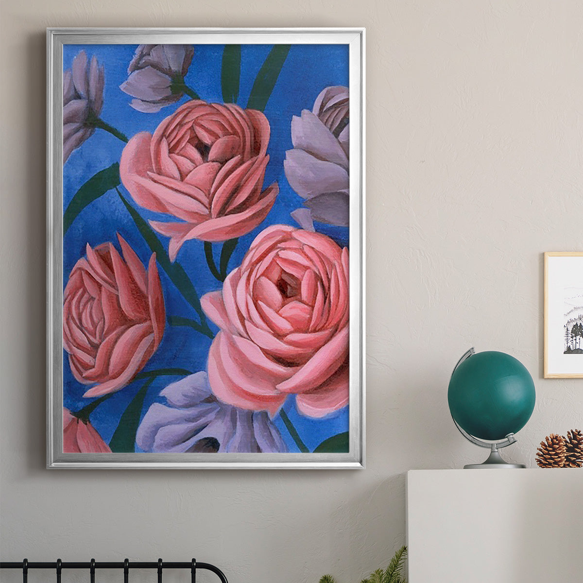 Layered Petals I - Modern Framed Canvas Print