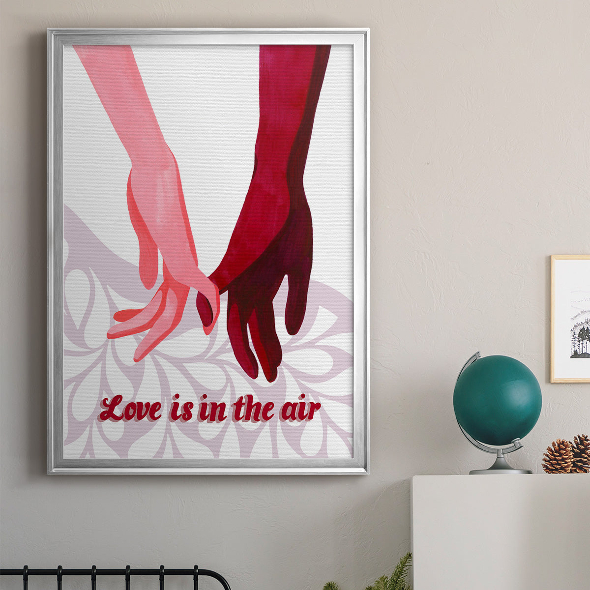 Groovy Love II - Modern Framed Canvas Print