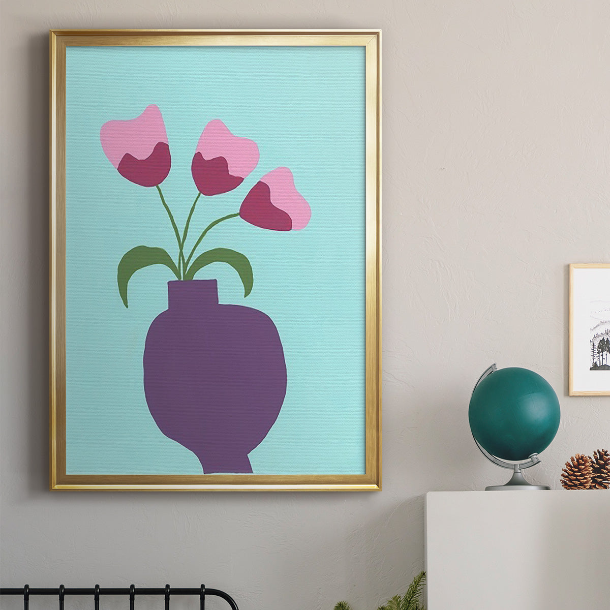 Modern Blooms I - Modern Framed Canvas Print