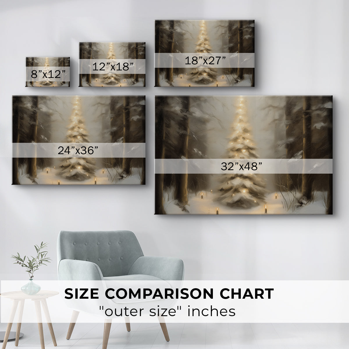 Twilight of Warm Lantern Snow - Canvas Art Print