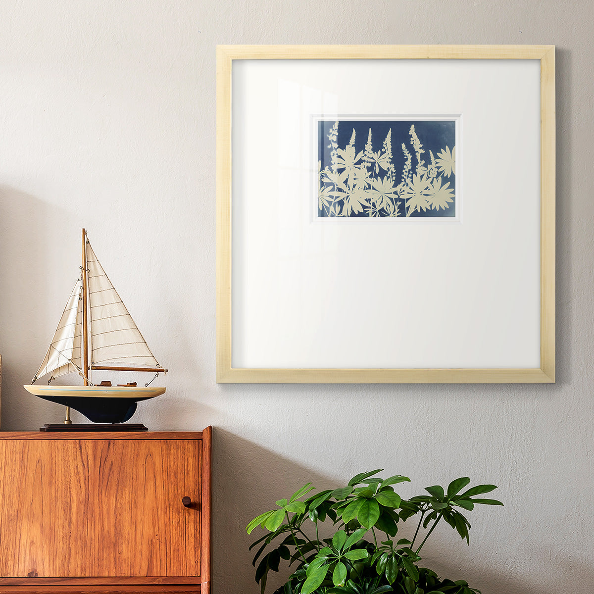 Lovely Lupine- Premium Framed Print Double Matboard